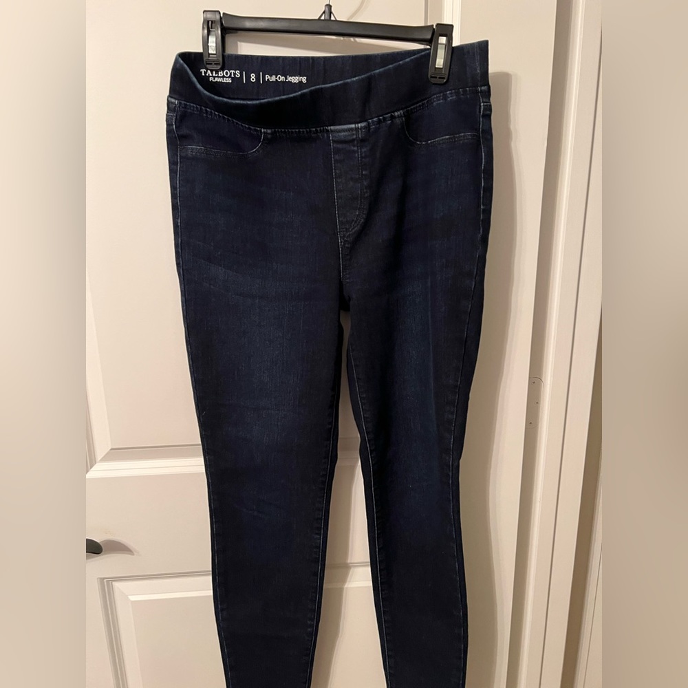 Talbots pull on jegging dark wash size 8